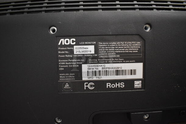 ROC Model 215LM00019 22" Computer Monitor - Image 3 of 3