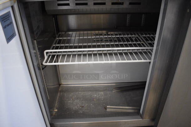 NICE! Adcraft Model SL-2D Stainless Steel Commercial Sandwich Salad Prep Table Bain Marie on Commercial Casters. 115 Volts, 1 Phase. 47x31x43. Tested and Working! - Image 7 of 8