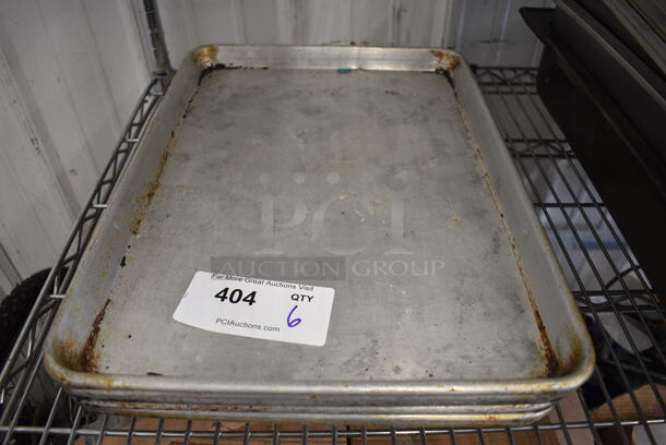 6 Metal Half Size Baking Pans. 13x18x1. 6 Times Your Bid!