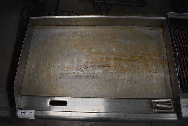 NICE! APW Wyott Stainless Steel Commercial Countertop Gas Powered Flat Top Griddle. Comes w/ Legs. 36x26x12 - Image 5 of 6