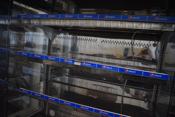 NICE! Kysor Warren Model D6SC1-4UN Self Contained Stainless Steel Commercial Floor Style Open Grab N Go Merchandiser w/ Metal Shelves. 115/208 Volts, 1 Phase. 51.5x38x84 - Image 4 of 5