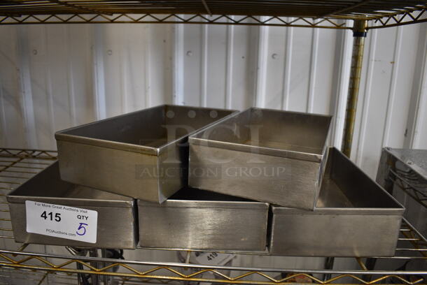 5 Metal Bins. 7x12x3. 5 Times Your Bid!