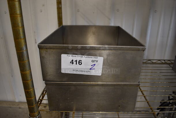 2 Metal Bins. 10x12x4. 2 Times Your Bid!