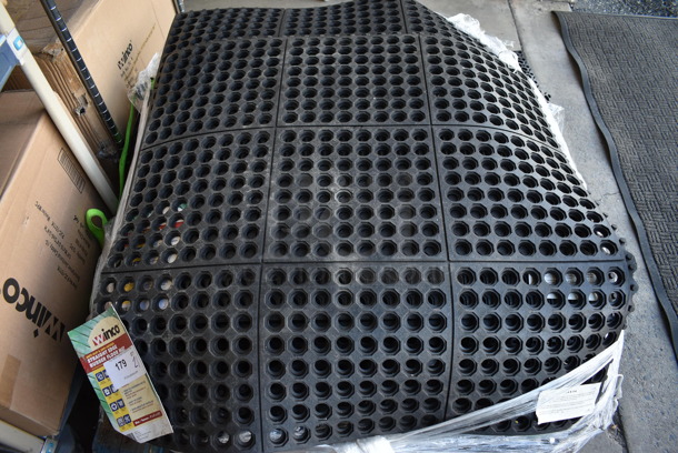 21 BRAND NEW! Winco Black Anti Fatigue Floor Mats. 36x36. 21 Times Your Bid! - Image 1 of 4