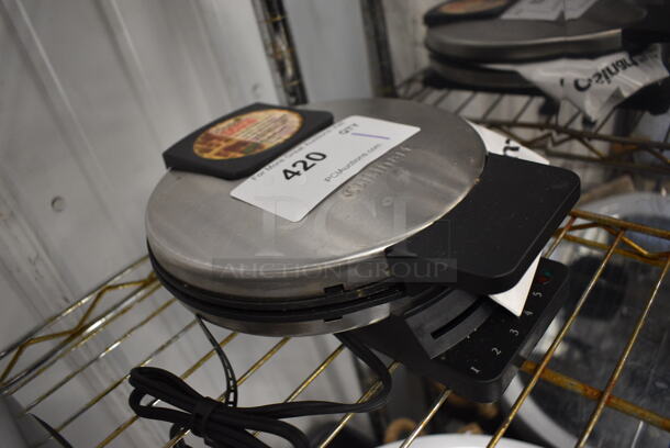 Cuisinart Chrome Finish Countertop Waffle Maker. 8x9.5x3 - Image 2 of 4