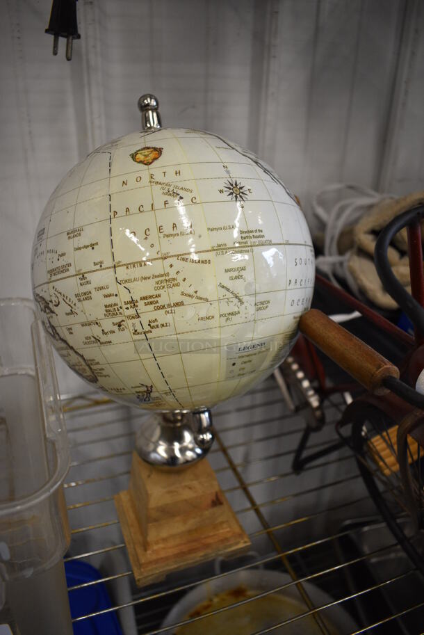 2 Decorative Items; Globe and Bicycle. 21x6x14, 8x9x17. 2 Times Your Bid! - Image 3 of 3
