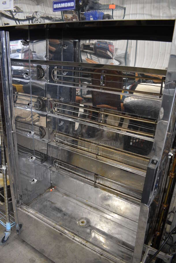 SWEET! 2015 Diamond Model FGE30X-2 Stainless Steel Commercial Floor Style Gas Powered Rotisserie Oven. 40x19x64 - Image 3 of 6