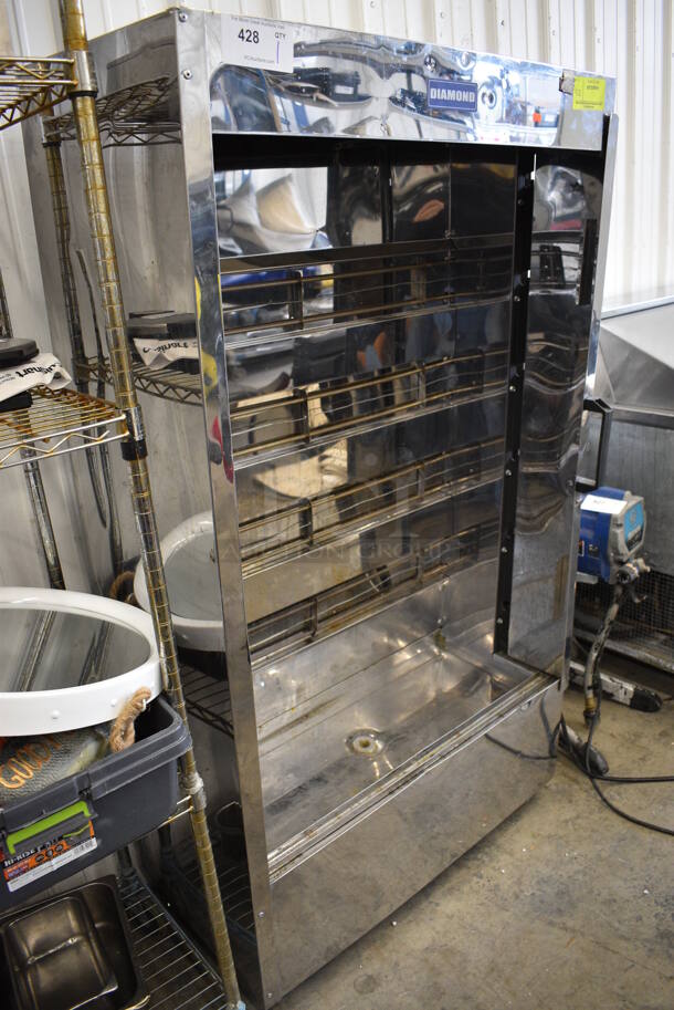 SWEET! 2015 Diamond Model FGE30X-2 Stainless Steel Commercial Floor Style Gas Powered Rotisserie Oven. 40x19x64 - Image 5 of 6