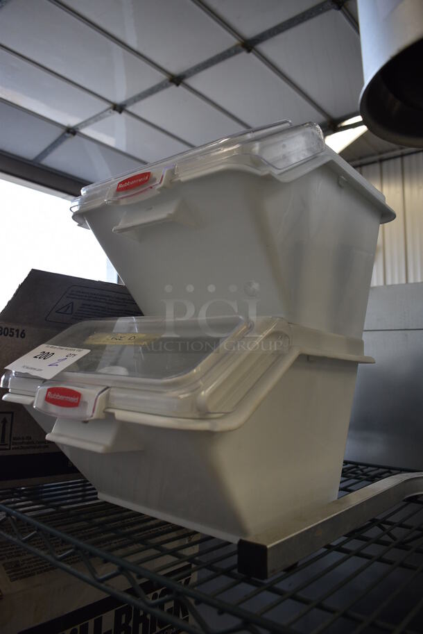 2 Rubbermaid White Poly Ingredient Bins. 12x14x8. 2 Times Your Bid! - Image 2 of 3
