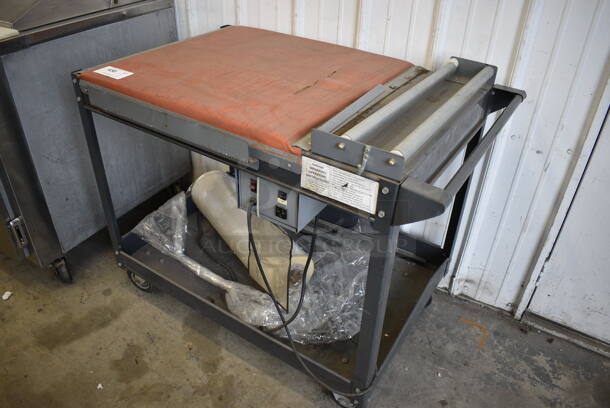 Metal Commercial Floor Style Shrink Wrapping Machine on Commercial Casters. 26x40x34 - Image 2 of 7