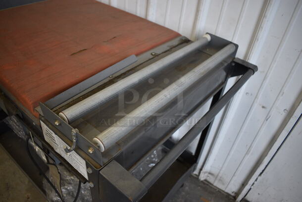 Metal Commercial Floor Style Shrink Wrapping Machine on Commercial Casters. 26x40x34 - Image 4 of 7