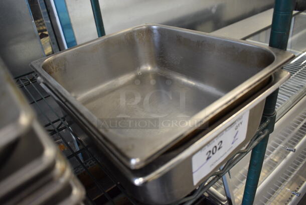 2 Stainless Steel 1/2 Size Drop In Bins. 1/2x4. 2 Times Your Bid! - Image 2 of 2