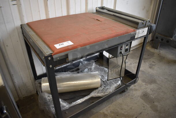 Metal Commercial Floor Style Shrink Wrapping Machine on Commercial Casters. 26x40x34 - Image 7 of 7