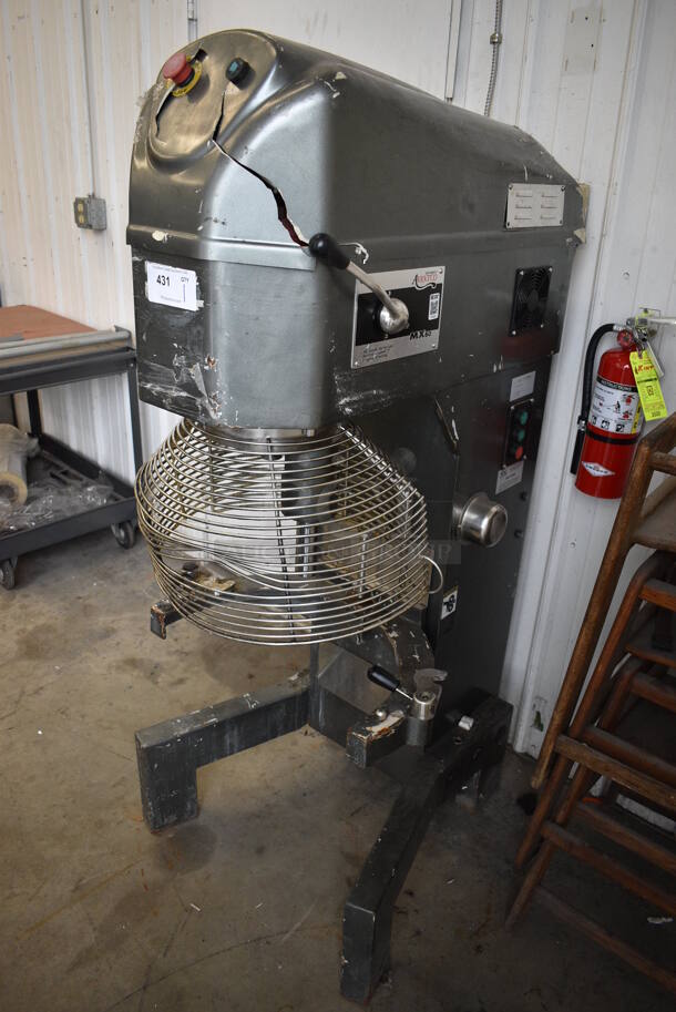 FANTASTIC! Avantco Model MX60 Metal Commercial Floor Style 60 Quart Planetary Mixer w/ Mixing Bowl Guard. 27x34x63