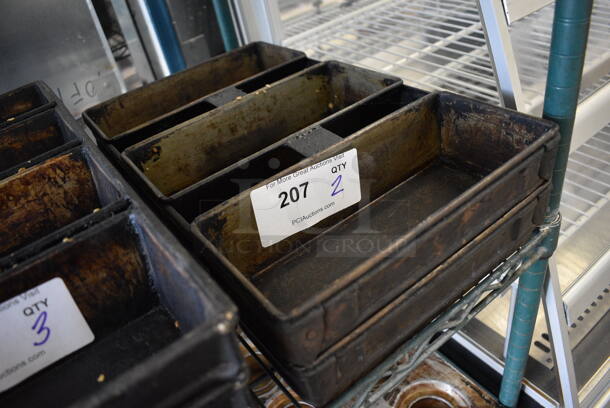 2 Metal 3 Compartment Baking Pans. 18x10.5x2.5. 2 Times Your Bid! - Image 3 of 3
