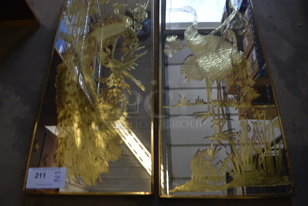 2 Bird Pictures on Mirror. 13x1x29. 2 Times Your Bid! - Image 4 of 4