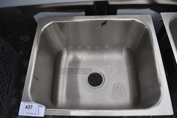 BRAND NEW SCRATCH AND DENT! Stainless Steel Commercial Single Bay Drop In Sink. 22.5x18.5x12 - Image 2 of 3