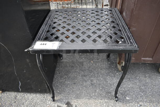 Black Metal Patio End Table. 18x18x18 - Image 1 of 3