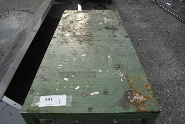 Green Metal Dolly on Commercial Casters. 44x20x12 - Image 2 of 3