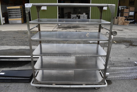 Stainless Steel Commercial 6 Tier Rack on Commercial Casters. 28x57x61.5