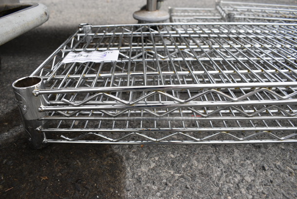 ALL ONE MONEY! Lot of 3 Chrome Finish Shelves! 48x14x1.5 - Image 2 of 2
