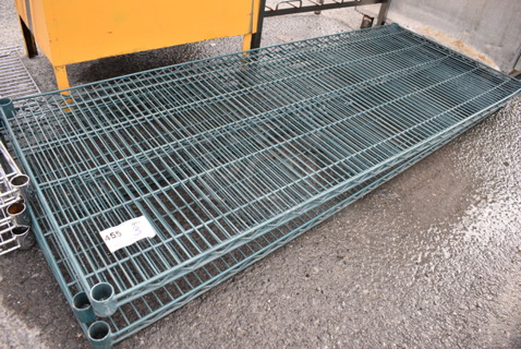 ALL ONE MONEY! Lot of 3 Green Finish Shelves! 60x24x1.5