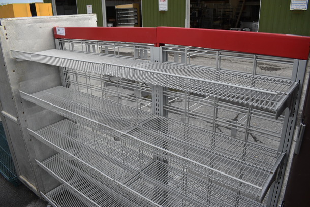 Gray and Red Metal Rack on Commercial Casters. 61x31x56.5 - Image 2 of 4