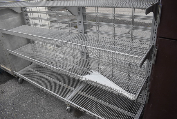 Gray and Red Metal Rack on Commercial Casters. 61x31x56.5 - Image 3 of 4