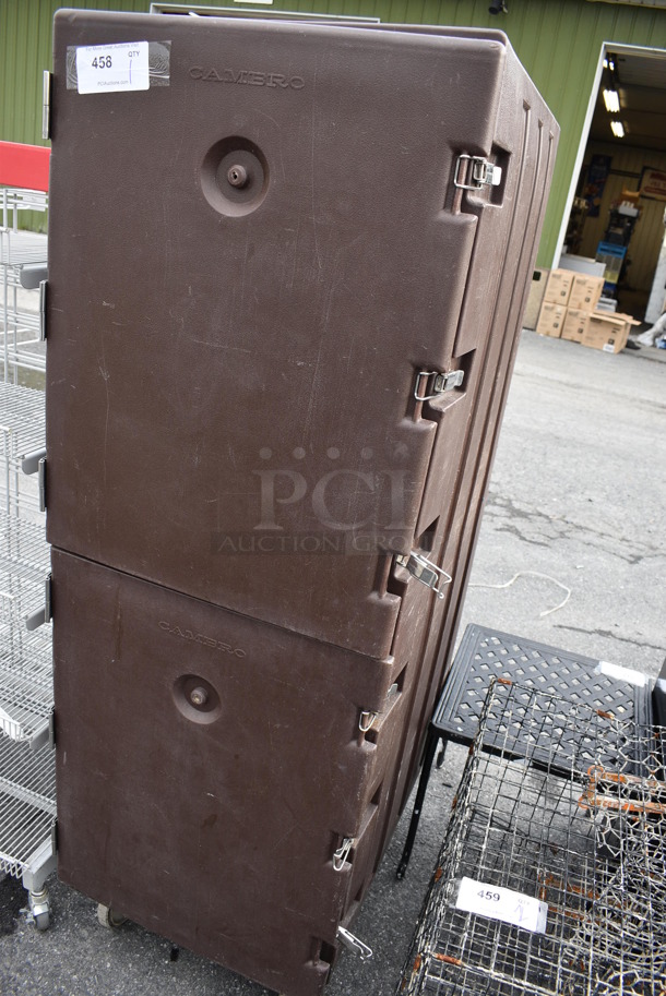 Cambro Brown Poly Food Case on Commercial Casters. 22x29x63 - Image 2 of 6