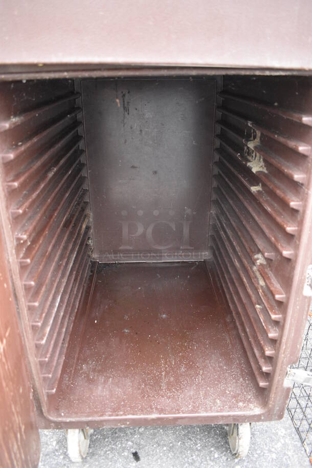 Cambro Brown Poly Food Case on Commercial Casters. 22x29x63 - Image 4 of 6