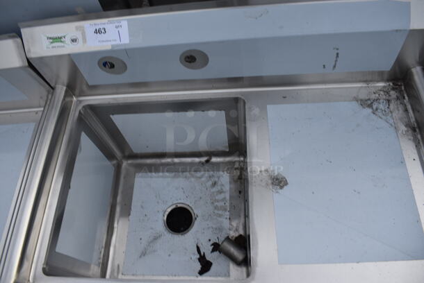 BRAND NEW SCRATCH AND DENT! Regency Stainless Steel Commercial Single Bay Sink w/ Right Side Drainboard. Does Not Come w/ Legs. 39x24x26.5. Bay 18x18x13. Drainboard 10x20x2 - Image 3 of 3