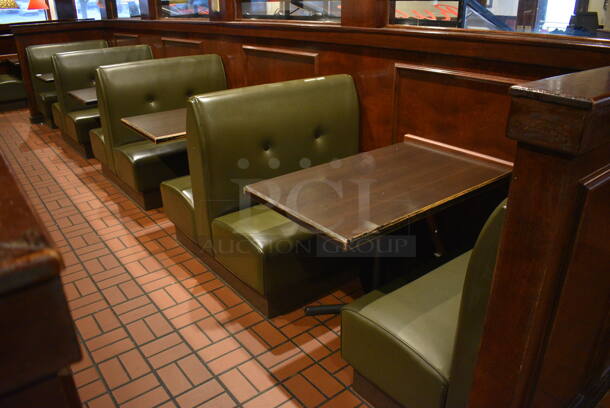 ALL ONE MONEY! Lot of 2 Single Sided Booths, 3 Double Sided Booth and 4 Tables! BUYER MUST REMOVE. PCI Will Not Remove and/or Transport This Item. 44x25x42, 44x48x42, 44x27x30