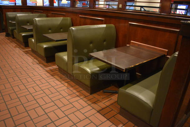 ALL ONE MONEY! Lot of 2 Single Sided Booths, 3 Double Sided Booth and 4 Tables! BUYER MUST REMOVE. PCI Will Not Remove and/or Transport This Item. 44x25x42, 44x48x42, 44x27x30