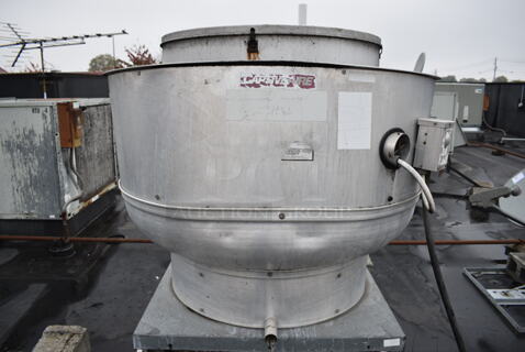 NICE! CaptiveAire Metal Commercial Rooftop Mushroom Exhaust Fan. BUYER MUST REMOVE. 42x42x40
