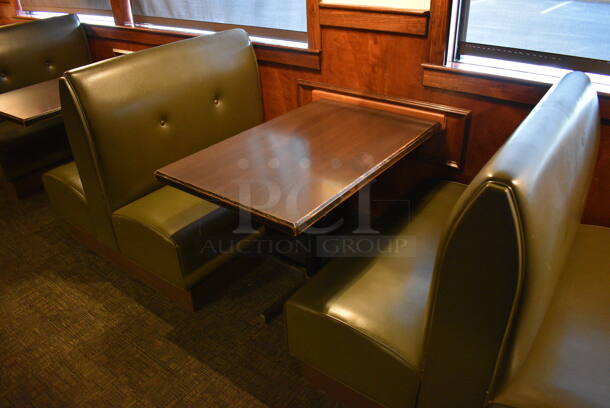 ALL ONE MONEY! Lot of 2 Single Sided Booths, 3 Double Sided Booths and 4 Tables! BUYER MUST REMOVE. PCI Will Not Remove and/or Transport This Item. 44x25x42, 44x48x42, 44x27x30 - Image 3 of 6