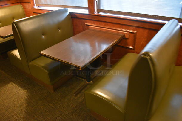 ALL ONE MONEY! Lot of 2 Single Sided Booths, 3 Double Sided Booths and 4 Tables! BUYER MUST REMOVE. PCI Will Not Remove and/or Transport This Item. 44x25x42, 44x48x42, 44x27x30 - Image 4 of 6