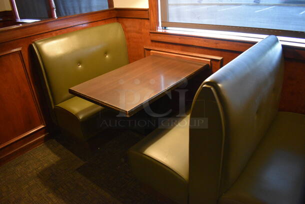 ALL ONE MONEY! Lot of 2 Single Sided Booths, 3 Double Sided Booths and 4 Tables! BUYER MUST REMOVE. PCI Will Not Remove and/or Transport This Item. 44x25x42, 44x48x42, 44x27x30 - Image 5 of 6