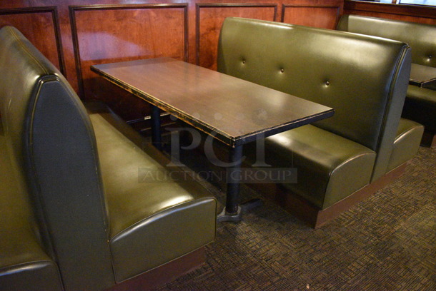 ALL ONE MONEY! Lot of 2 Single Sided Booths, 2 Double Sided Booths and 3 Tables! BUYER MUST REMOVE. PCI Will Not Remove and/or Transport This Item. 66x25x42, 66x48x42, 66x27x30 - Image 3 of 6