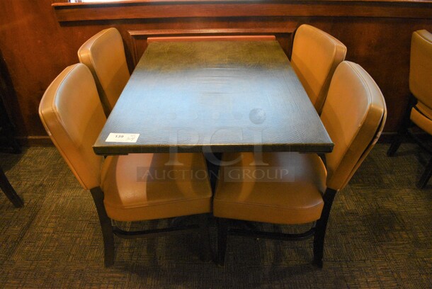 ALL ONE MONEY! Lot of Table w/ 4 Dining Chairs! 44x30x30, 20x19x33