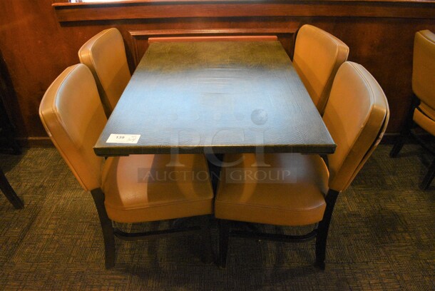 ALL ONE MONEY! Lot of Table w/ 4 Dining Chairs! 44x30x30, 20x19x33 - Image 1 of 4