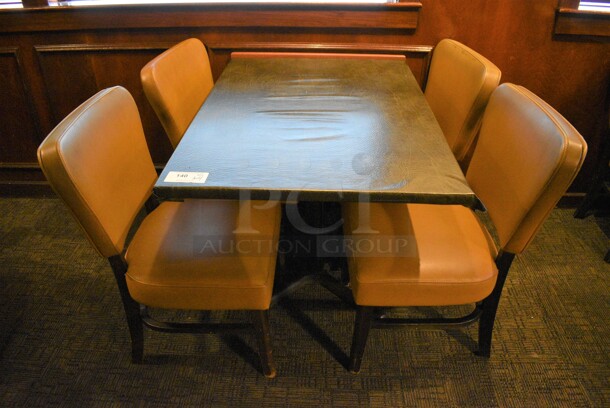 ALL ONE MONEY! Lot of Table w/ 4 Dining Chairs! 44x30x30, 20x19x33 - Image 1 of 5