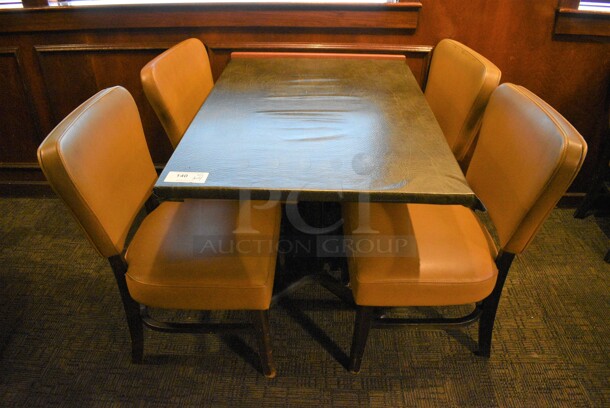 ALL ONE MONEY! Lot of Table w/ 4 Dining Chairs! 44x30x30, 20x19x33