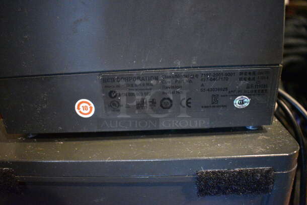 Wood Pattern Hostess Stand w/ NCR 15" POS Monitor and NCR Receipt Printer. BUYER MUST REMOVE. 54x19x40 - Image 7 of 7