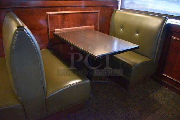 ALL ONE MONEY! Lot of 2 Single Sided Booths, 1 Double Sided Booth and 2 Tables! BUYER MUST REMOVE. PCI Will Not Remove and/or Transport This Item. 44x25x42, 44x48x42, 44x27x30 - Image 4 of 5