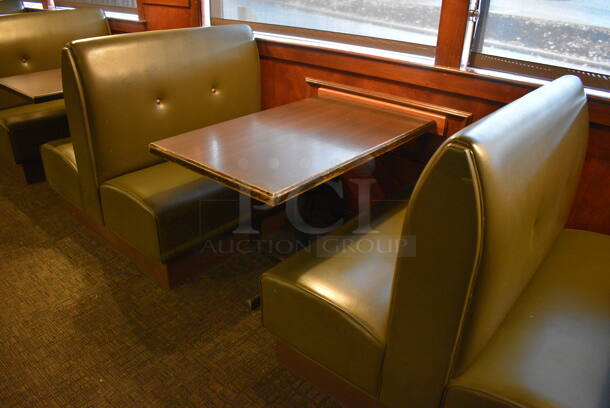 ALL ONE MONEY! Lot of 2 Single Sided Booths, 4 Double Sided Booths and 5 Tables! BUYER MUST REMOVE. PCI Will Not Remove and/or Transport This Item. 44x25x42, 44x48x42, 44x27x30 - Image 3 of 7