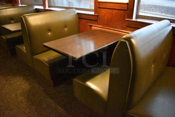 ALL ONE MONEY! Lot of 2 Single Sided Booths, 4 Double Sided Booths and 5 Tables! BUYER MUST REMOVE. PCI Will Not Remove and/or Transport This Item. 44x25x42, 44x48x42, 44x27x30 - Image 4 of 7