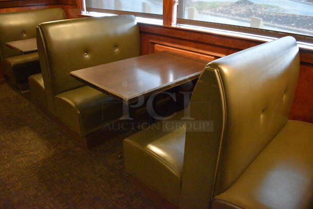 ALL ONE MONEY! Lot of 2 Single Sided Booths, 4 Double Sided Booths and 5 Tables! BUYER MUST REMOVE. PCI Will Not Remove and/or Transport This Item. 44x25x42, 44x48x42, 44x27x30 - Image 5 of 7