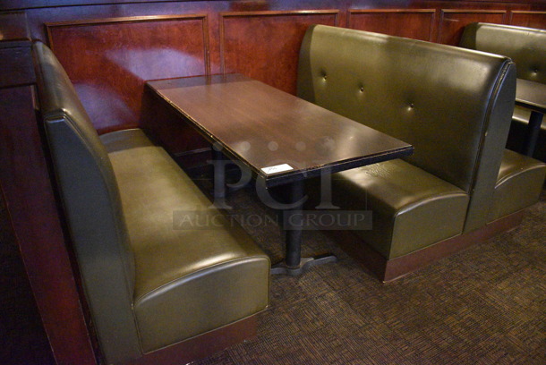 ALL ONE MONEY! Lot of 2 Single Sided Booths, 2 Double Sided Booths and 3 Tables! BUYER MUST REMOVE. PCI Will Not Remove and/or Transport This Item. 66x25x42, 66x48x42, 66x27x30 - Image 2 of 6