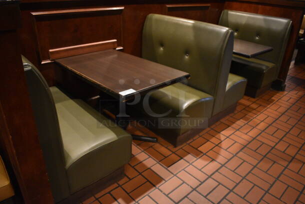 ALL ONE MONEY! Lot of 2 Single Sided Booths, 1 Double Sided Booth and 2 Tables! BUYER MUST REMOVE. PCI Will Not Remove and/or Transport This Item. 44x25x42, 44x48x42, 44x27x30 - Image 1 of 4