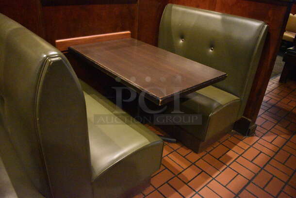 ALL ONE MONEY! Lot of 2 Single Sided Booths, 1 Double Sided Booth and 2 Tables! BUYER MUST REMOVE. PCI Will Not Remove and/or Transport This Item. 44x25x42, 44x48x42, 44x27x30 - Image 3 of 4